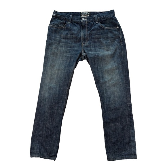 Levis Jeans Mens 38x30 Blue‎ 514 Flap Pocket Whiskering Slim Straight Denim - Picture 1 of 10